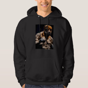 Boxer Dog Body Builder Hoodie