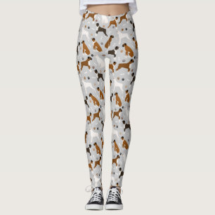 Boxer Dog Bones and Paws Leggings