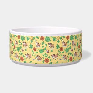 Boxer Dog Bowl Summer Floral Pet Lover Gift