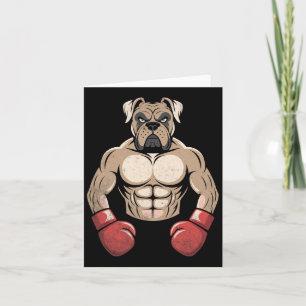 Boxer Dog Boxing Gloves Pet Dogs Boxers Men Women Card