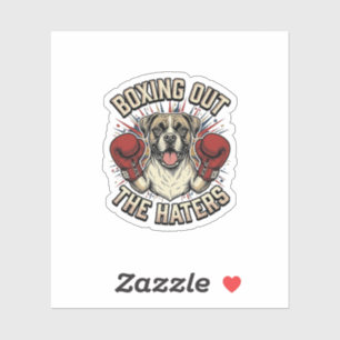 Boxer Dog Boxing Out The Haters Funny T-Shirt Desi