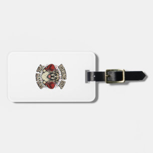 Boxer Dog Boxing Out The Haters Funny T-Shirt Desi Luggage Tag