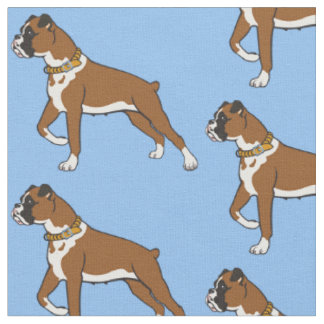 boxer dog breed fabric