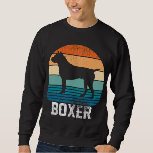 Boxer Dog Breed - Retro Rainbow Sunset Love Dog Sweatshirt
