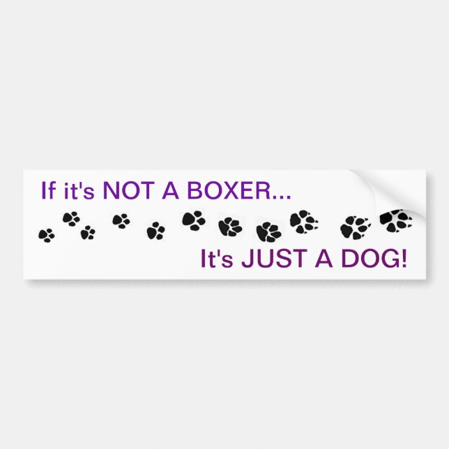 Boxer Dog Bumper Sticker (Front)