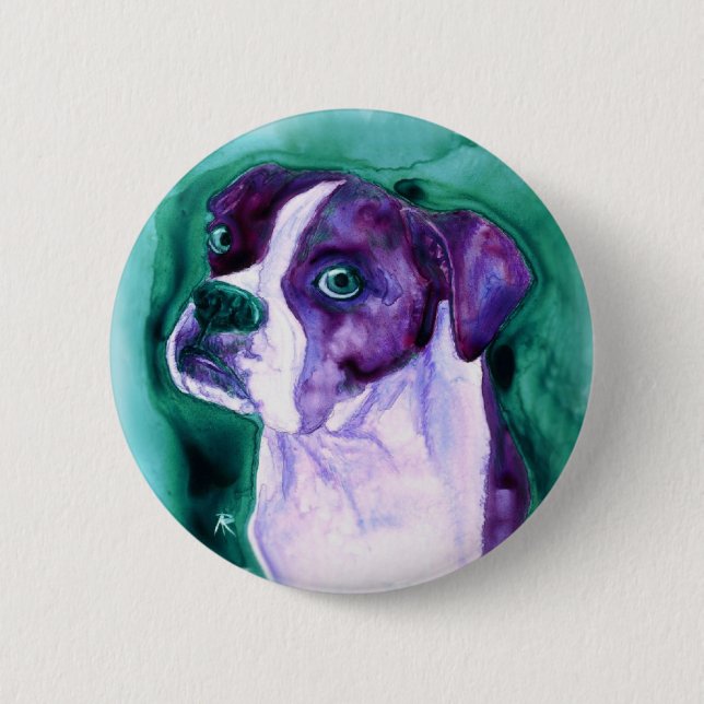 Boxer Dog Button - "Not Me" (Front)