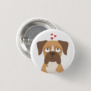 Boxer Dog Button Pin, Boxer Dog Pin, Boxer lover