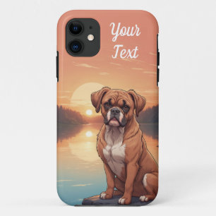 Boxer Dog by Lake iPhone 11 Case