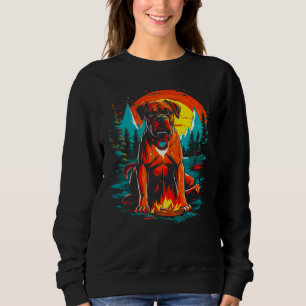 Boxer Dog Camping Nature Sweatshirt