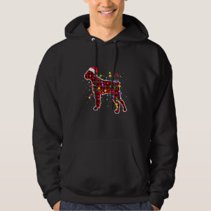 Boxer Dog Christmas Pajamas Family Xmas Lights Men Hoodie