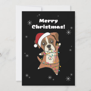Boxer Dog Christmas Snow Winter Animals Dogs Holiday Card