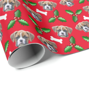 Boxer Dog Christmas Wrapping Paper