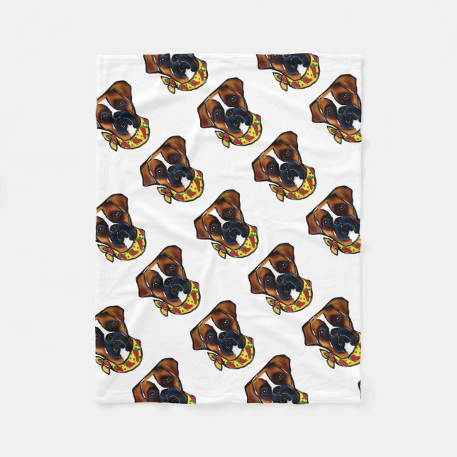 Boxer Dog Cinco de Mayo Fleece Blanket (Front)