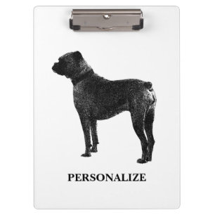 Boxer dog clipboard   Personalised text and photo