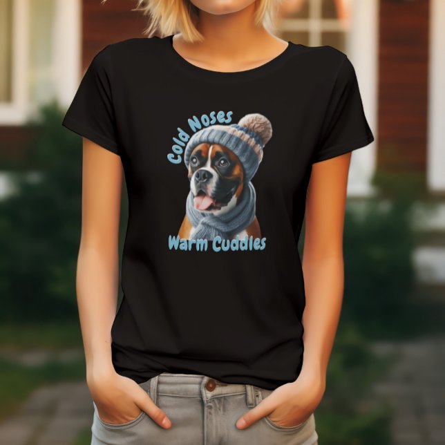Boxer Dog Cold Noses, Warm Cuddles T-Shirt (Creator Uploaded)
