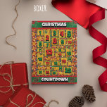 Boxer Dog Countdown Christmas Advent Calendar Holiday Card<br><div class="desc">Boxer Dog Countdown Christmas Advent Calendar Holiday Card features a watercolor of a Brussels Griffon with a Christmas hat and a colourful red scarf. Funny design for Dog Lovers!</div>