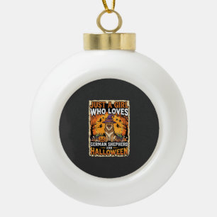 Boxer Dog Couple Happy Valentines Day Ceramic Ball Christmas Ornament
