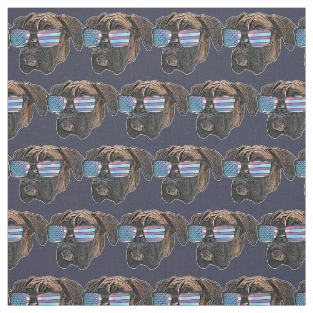 Boxer dog Custom Fabric (Swatch)