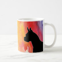 Boxer Dog Customisable Watercolor Silhouette WC