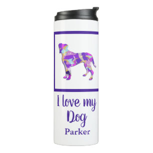 Boxer Dog Cute Silhouette PPY&B Thermal Tumbler