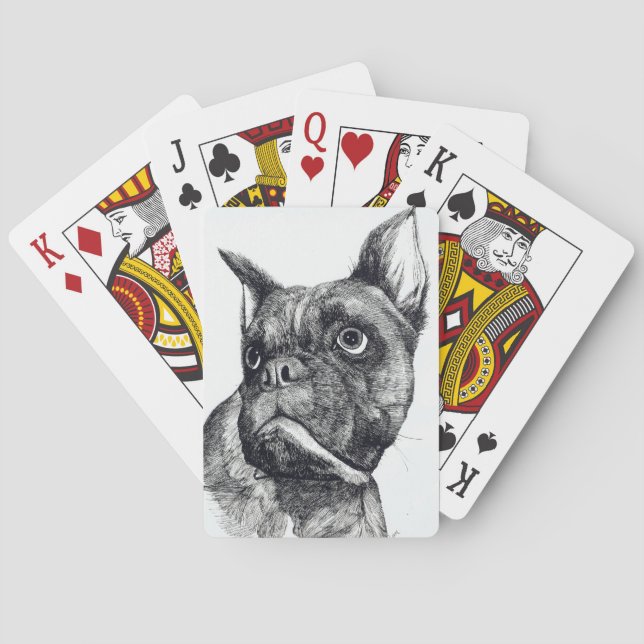 Boxer Dog Cuteness Playing Cards (Back)