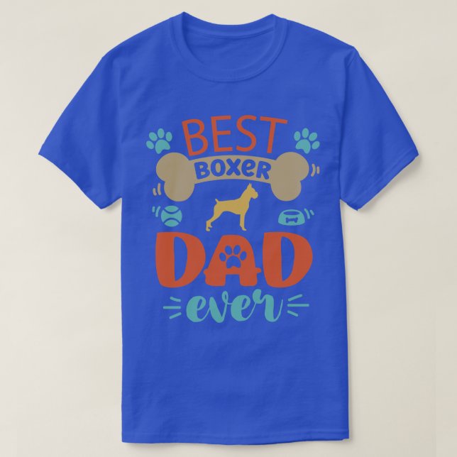 Boxer Dog Dad T-Shirt (Design Front)