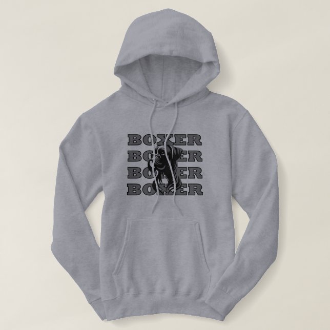 Boxer Dog Delight Hoodie (Design Front)