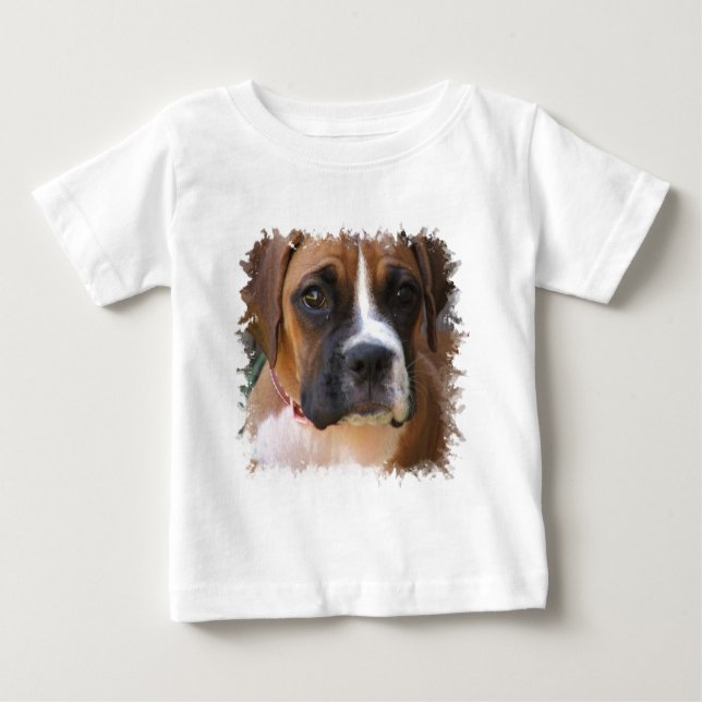 Boxer Dog Design Baby T-Shirt (Front)