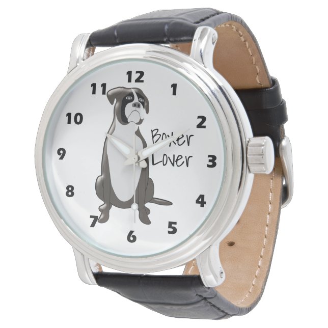 Boxer Dog Design Watch (Angled)