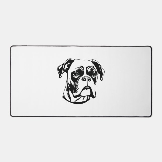 Boxer Dog Desk Mat (Front)