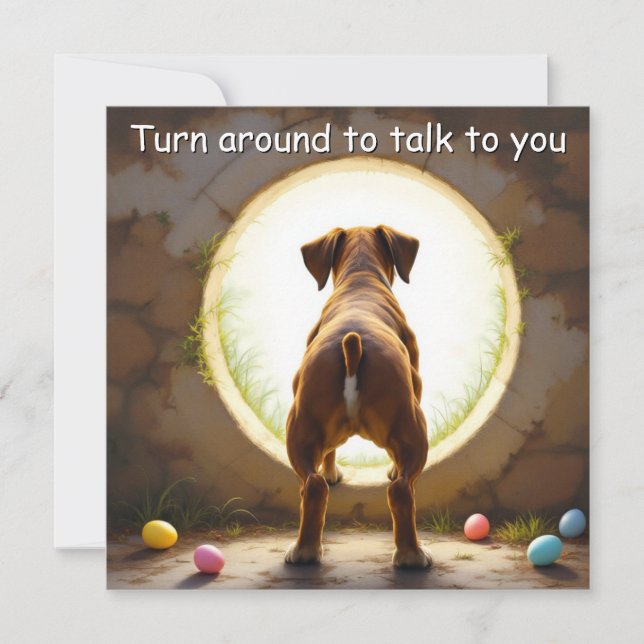 Boxer dog - Easter  Holiday Card (Front)