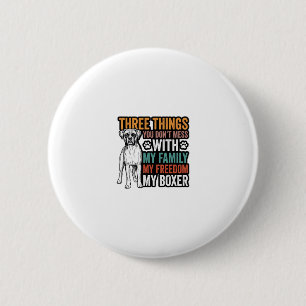 Boxer Dog Family Freedom Vintage Shirt Design_1 6 Cm Round Badge