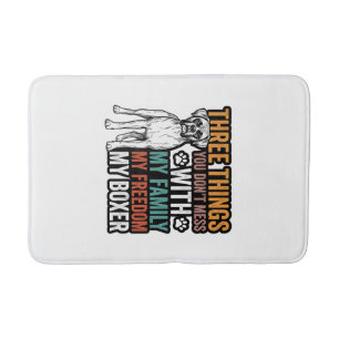 Boxer Dog Family Freedom Vintage Shirt Design_1 Bath Mat