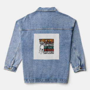 Boxer Dog Family Freedom Vintage Shirt Design_1 Denim Jacket