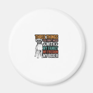 Boxer Dog Family Freedom Vintage Shirt Design_1 Magnet