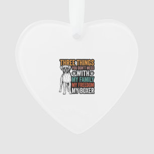 Boxer Dog Family Freedom Vintage Shirt Design_1 Ornament