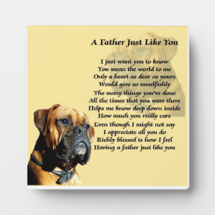 Boxer Dog Father Poem Plaque