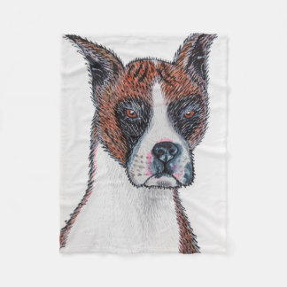Boxer dog fleece blanket 
