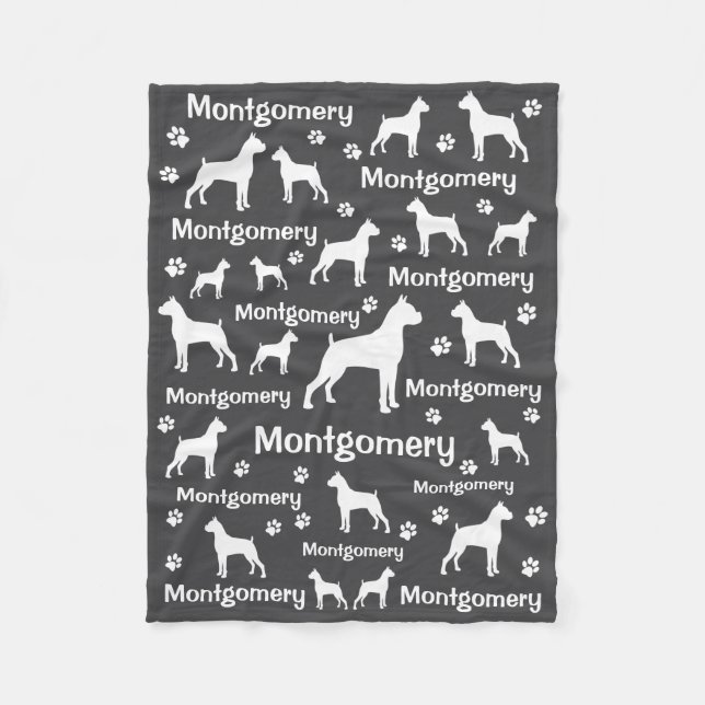 Boxer Dog Fleece Blanket – Cosy Custom Pet Gift (Front)