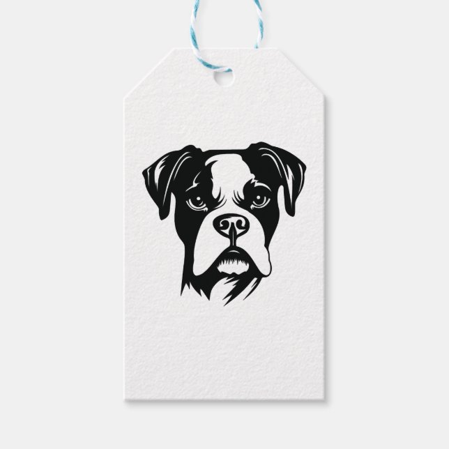 Boxer Dog Gift Tags (Front)
