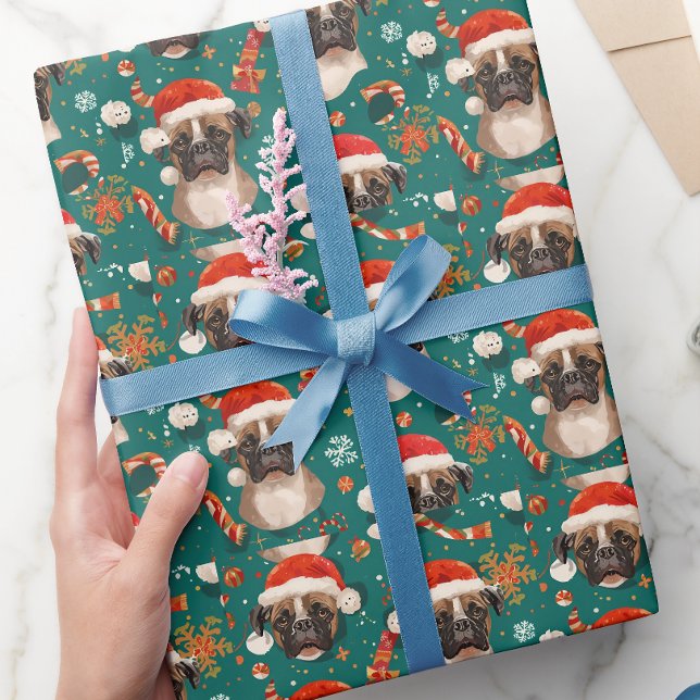 Boxer dog gift wrap (Creator Uploaded)