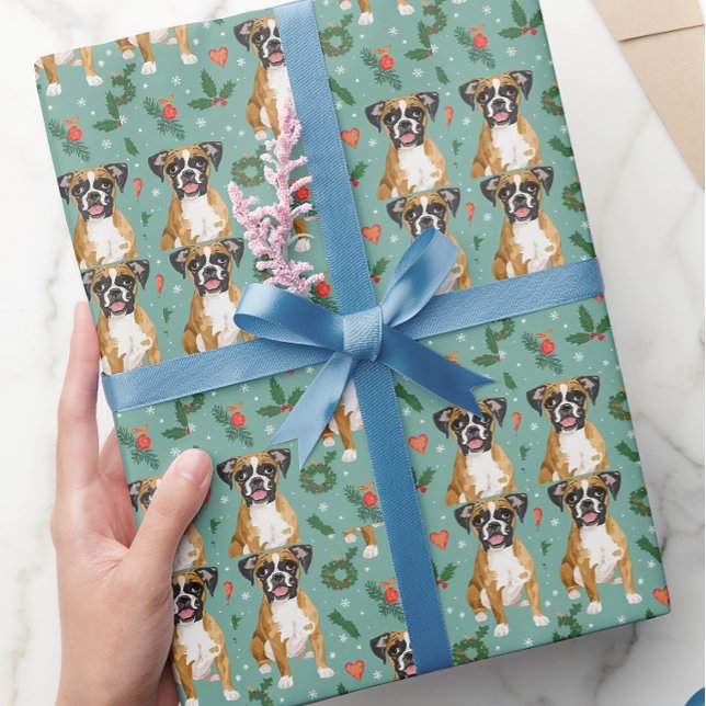 Boxer dog gift wrap (Creator Uploaded)