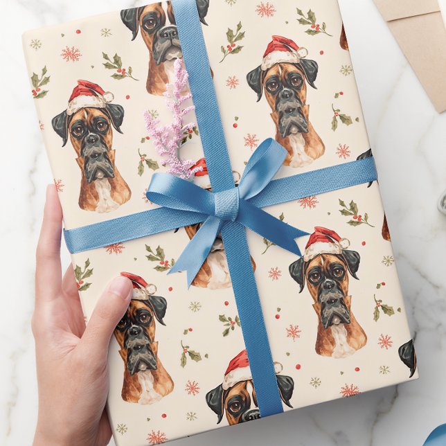 Boxer dog gift wrap (Creator Uploaded)