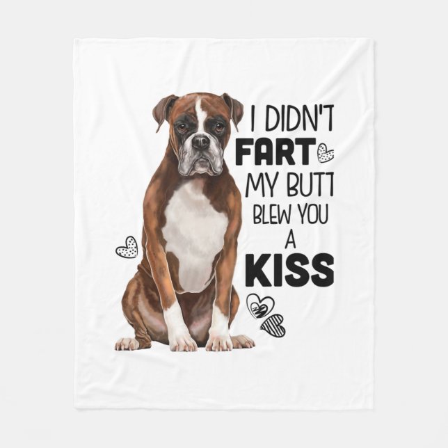 Boxer Dog gifts Fleece Blanket (Front)