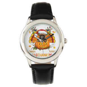 Boxer Dog Halloween Thanksgiving Xmas Gift Watch