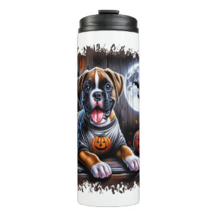 Boxer Dog Halloween Thermal Tumbler