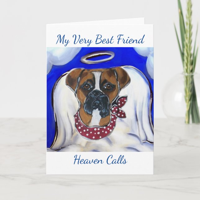 Boxer Dog Holiday Card (Front)