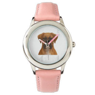Boxer Dog I Love Mum Family Puppy Lover Gift Watch