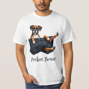 Boxer Dog In A Pocket T-Shirt