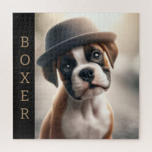 Boxer Dog in Style Jigsaw Puzzle